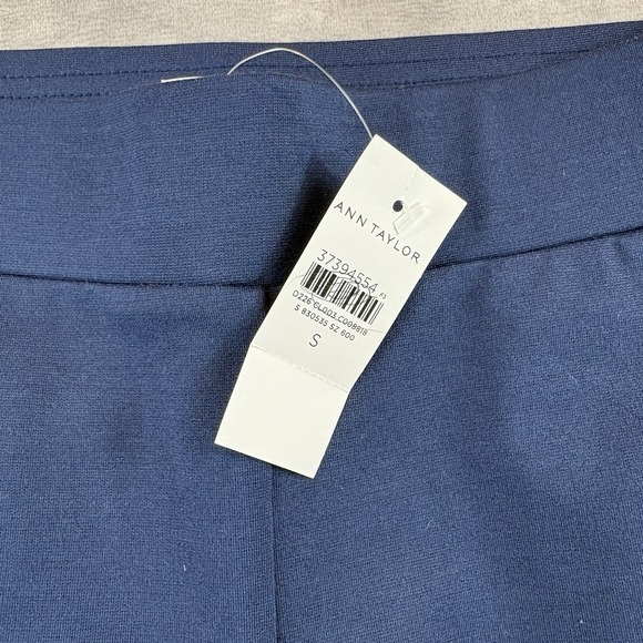 Ann Taylor Pants Womens Small Blue Weekend Collection Wide Leg Pant Flare NEW - Picture 2 of 12